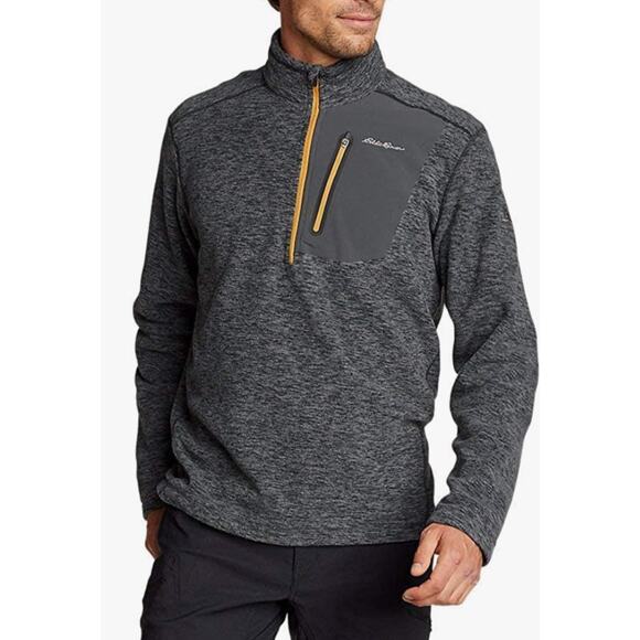 NEW Eddie Bauer Cloud Layer Pro Sports 1/4 Zip Pullover Top Men XXL Cinder Gray - Picture 2 of 5